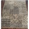 Image 1 : Beige and Grey Patchwork Patterned Area Rug