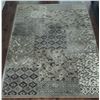 Image 2 : Beige and Grey Patchwork Patterned Area Rug