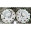 Image 5 : Queen's Rosina Fine Bone China Floral Tea Set with Cups, Saucers, Plate, Creamer, Bowl
