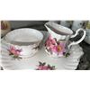 Image 8 : Queen's Rosina Fine Bone China Floral Tea Set with Cups, Saucers, Plate, Creamer, Bowl