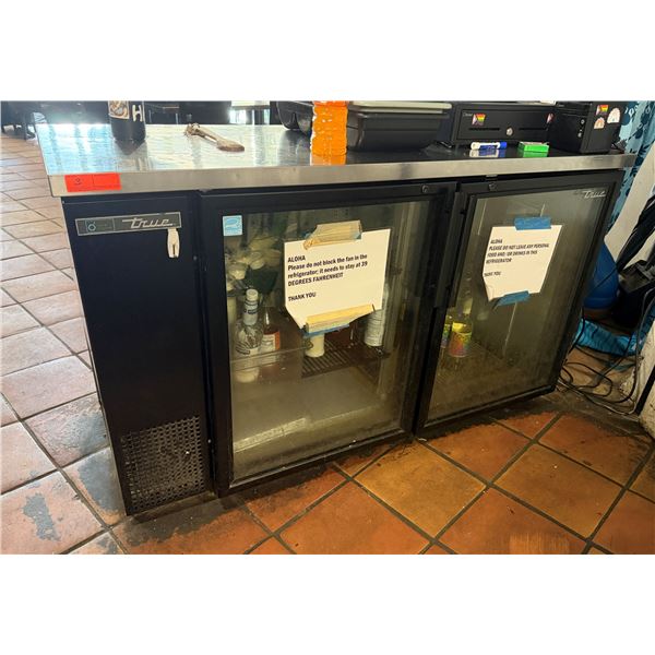 True TBB-24-60G-HC-LD Counter Height Bar Refrigerator w/ 2 Glass Doors (contents not included)