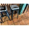 Image 10 : Qty 14 Black Metal Backless Bar Stools 12" x 12" x 31"H