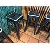 Image 12 : Qty 14 Black Metal Backless Bar Stools 12" x 12" x 31"H