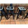 Image 13 : Qty 14 Black Metal Backless Bar Stools 12" x 12" x 31"H