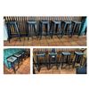 Image 1 : Qty 14 Black Metal Backless Bar Stools 12" x 12" x 31"H