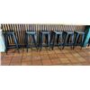 Image 2 : Qty 14 Black Metal Backless Bar Stools 12" x 12" x 31"H