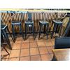 Image 4 : Qty 14 Black Metal Backless Bar Stools 12" x 12" x 31"H