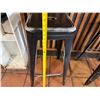 Image 5 : Qty 14 Black Metal Backless Bar Stools 12" x 12" x 31"H