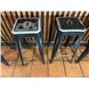 Image 8 : Qty 14 Black Metal Backless Bar Stools 12" x 12" x 31"H
