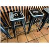 Image 9 : Qty 14 Black Metal Backless Bar Stools 12" x 12" x 31"H