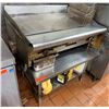 Image 1 : American Range Flat-Top Griddle 35"L on Metal Table w/ Undershelf (baskets & contents not included)