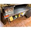 Image 5 : American Range Flat-Top Griddle 35"L on Metal Table w/ Undershelf (baskets & contents not included)