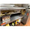 Image 6 : American Range Flat-Top Griddle 35"L on Metal Table w/ Undershelf (baskets & contents not included)