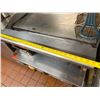 Image 8 : American Range Flat-Top Griddle 35"L on Metal Table w/ Undershelf (baskets & contents not included)