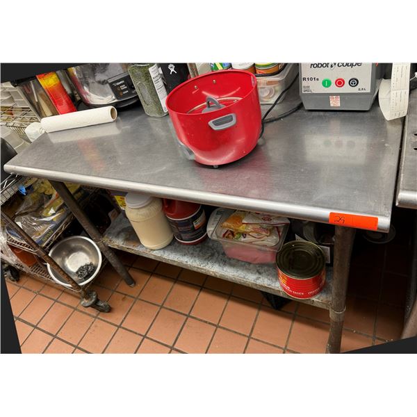 Kitchen Work Table w/ Undershelf 48" x 30" x 35.5"H (contents not included)