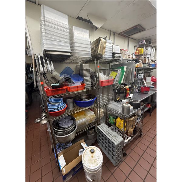 Food Storage Containers, Mixing Bowls, Utensils & Shelving