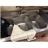 Image 3 : Krowne 18-53C Three-Basin Underbar Sink w/ Drainboard 60" x 17" x 29"H