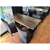 Image 10 : Qty 9 Tables w/ Pedestal Bases, Misc Sizes w/ 43 Chairs w/ Black Covers