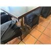 Image 16 : Qty 9 Tables w/ Pedestal Bases, Misc Sizes w/ 43 Chairs w/ Black Covers