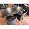 Image 21 : Qty 9 Tables w/ Pedestal Bases, Misc Sizes w/ 43 Chairs w/ Black Covers