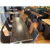 Image 2 : Qty 9 Tables w/ Pedestal Bases, Misc Sizes w/ 43 Chairs w/ Black Covers