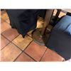 Image 32 : Qty 9 Tables w/ Pedestal Bases, Misc Sizes w/ 43 Chairs w/ Black Covers