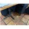 Image 37 : Qty 9 Tables w/ Pedestal Bases, Misc Sizes w/ 43 Chairs w/ Black Covers