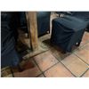 Image 38 : Qty 9 Tables w/ Pedestal Bases, Misc Sizes w/ 43 Chairs w/ Black Covers