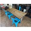 Image 13 : Qty 11 Tables w/ Pedestal Bases, Misc Sizes w/ 30 Metal Chairs