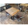 Image 18 : Qty 11 Tables w/ Pedestal Bases, Misc Sizes w/ 30 Metal Chairs