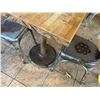 Image 21 : Qty 11 Tables w/ Pedestal Bases, Misc Sizes w/ 30 Metal Chairs