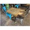 Image 23 : Qty 11 Tables w/ Pedestal Bases, Misc Sizes w/ 30 Metal Chairs