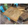 Image 24 : Qty 11 Tables w/ Pedestal Bases, Misc Sizes w/ 30 Metal Chairs