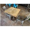 Image 26 : Qty 11 Tables w/ Pedestal Bases, Misc Sizes w/ 30 Metal Chairs