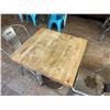 Image 27 : Qty 11 Tables w/ Pedestal Bases, Misc Sizes w/ 30 Metal Chairs