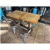 Image 33 : Qty 11 Tables w/ Pedestal Bases, Misc Sizes w/ 30 Metal Chairs