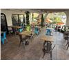 Image 38 : Qty 11 Tables w/ Pedestal Bases, Misc Sizes w/ 30 Metal Chairs