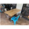 Image 8 : Qty 11 Tables w/ Pedestal Bases, Misc Sizes w/ 30 Metal Chairs