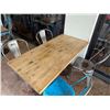 Image 9 : Qty 11 Tables w/ Pedestal Bases, Misc Sizes w/ 30 Metal Chairs