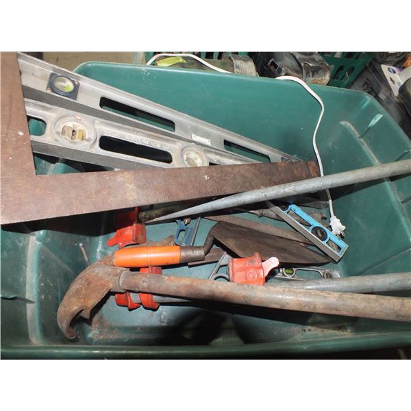 Tote Of assorted Tools