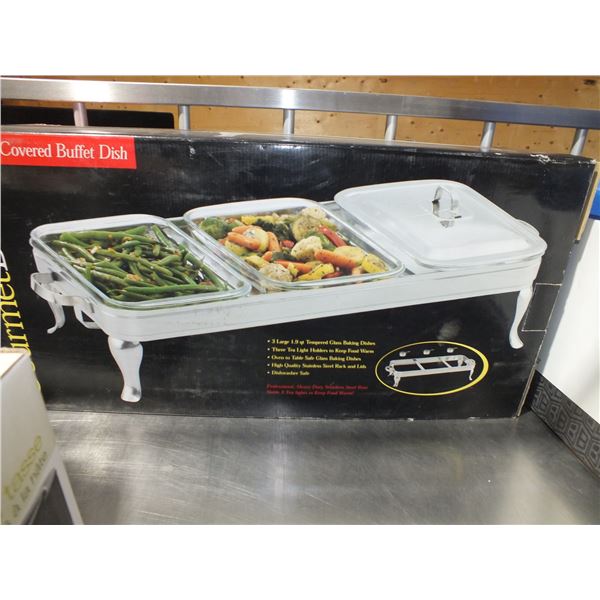 3 Section Covered Buffet Dish