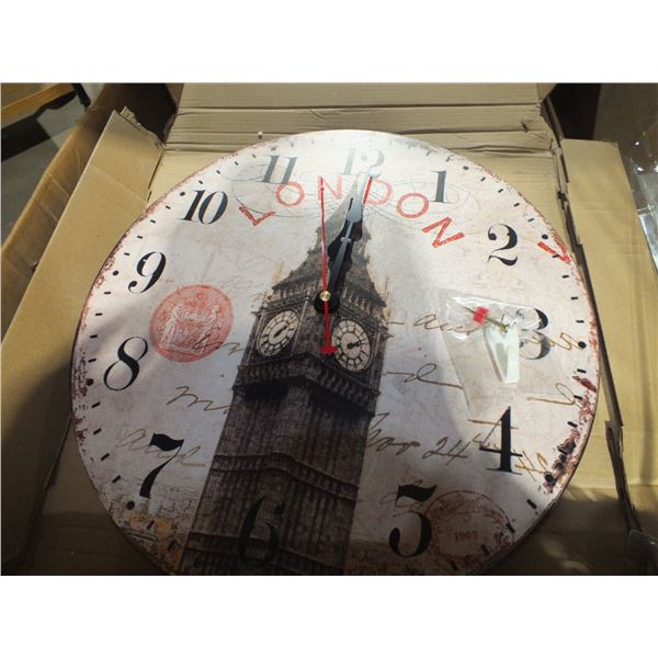 Two 14" London Wall Clocks
