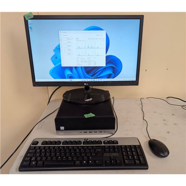ORDI HP PRODESK 600 G4 SFF i5-8600 32G 256GB SSD WIN 11 & 24" LG MONITOR