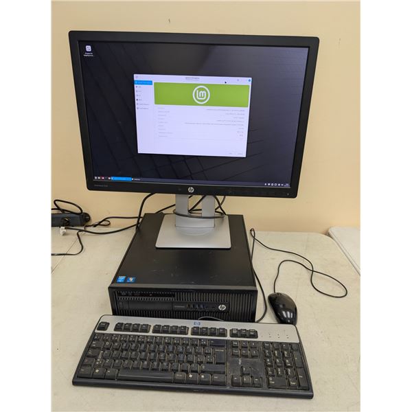 ORDI HP ELITEDESK 800 G1 SFF i5-4590 16G 480GB SSD LINUX & HP 24" MONITOR