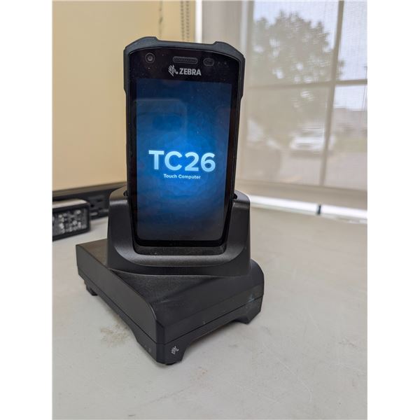 HANDHELD COMPUTER ZEBRA TC26 WITH CHARGING BASE