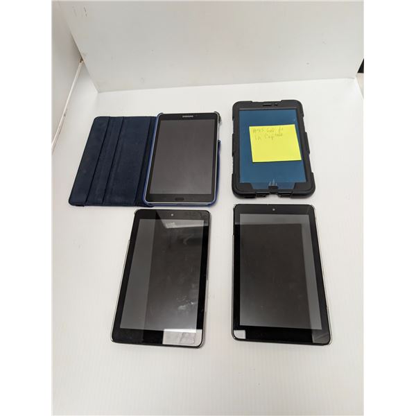 LOT OF 4 ASSORTED 7" ANDROID TABLETS **ACTIVATION LOCKOUT**