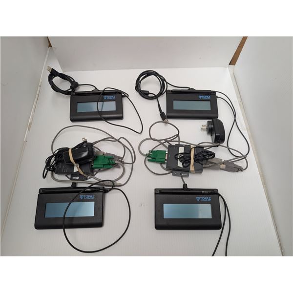 LOT OF 4  ELECTRONIC SIGNATURE PAD TOPAZ SYSTEMS INC SIGNATURE GEM LCD