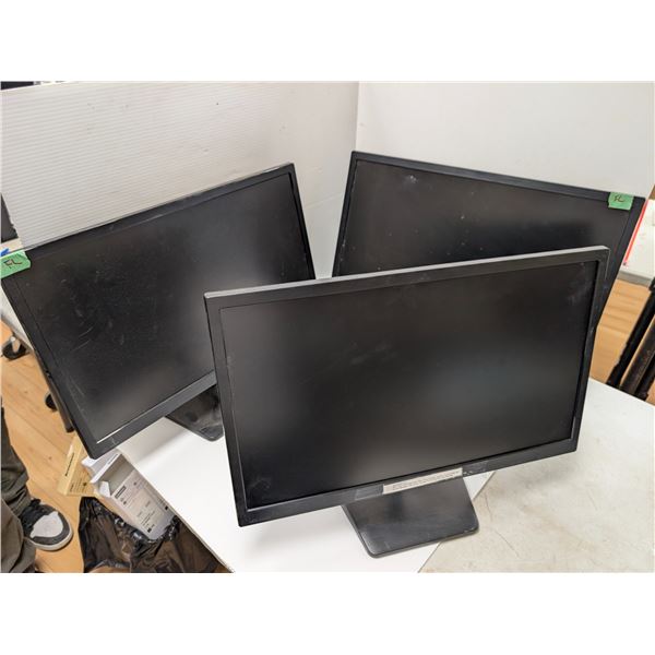 LOT OF 3 24" LG MONITORS #24EN33TW-B *MISSING POWER CABLES*