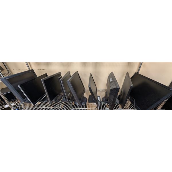 LOT OF 9 ASSORTED MONITORS