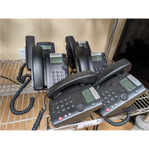 LOT OF 6 POLYCOM VOIP TELEPHONES